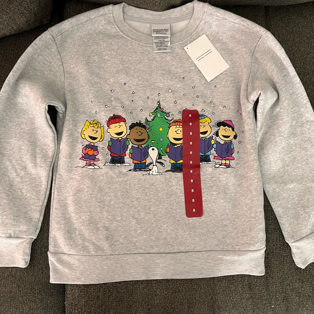 Kids Gray Peanuts Sweatshirt